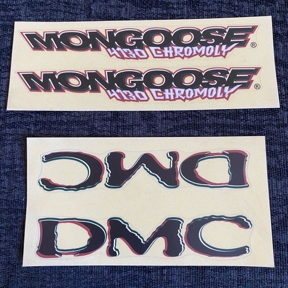 NOS Mongoose Old School Bmx DMC Stickers/Decals - Picture 4 of 4